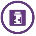 icon indicating the presence of dairy products in this dish